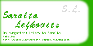 sarolta lefkovits business card